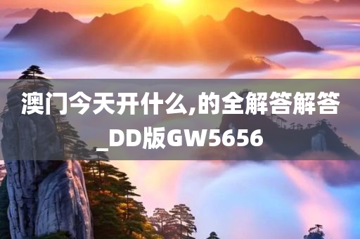 澳门今天开什么,的全解答解答_DD版GW5656