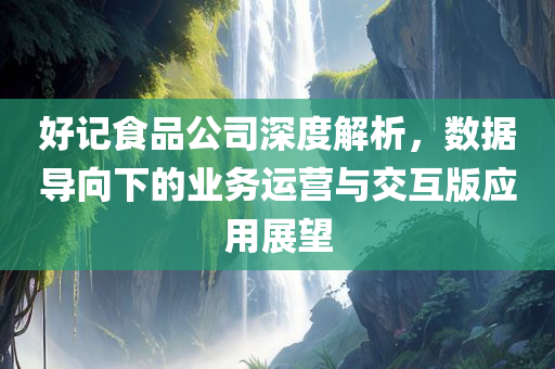 好记食品公司深度解析，数据导向下的业务运营与交互版应用展望