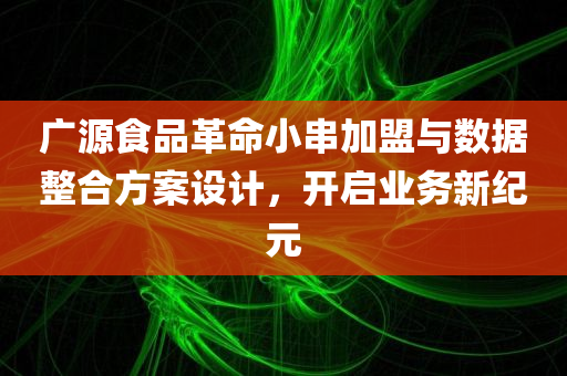 广源食品革命小串加盟与数据整合方案设计，开启业务新纪元