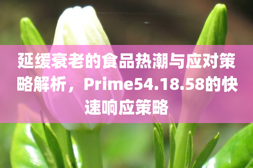 延缓衰老的食品热潮与应对策略解析，Prime54.18.58的快速响应策略