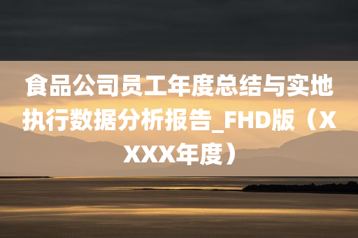 食品公司员工年度总结与实地执行数据分析报告_FHD版（XXXX年度）