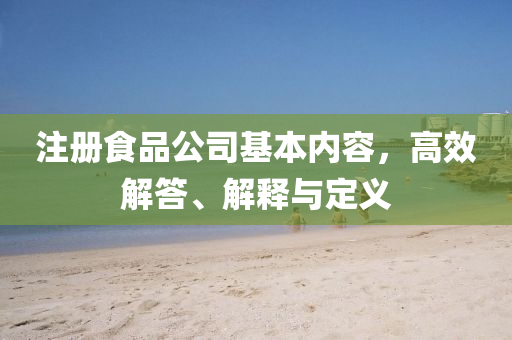 注册食品公司基本内容，高效解答、解释与定义