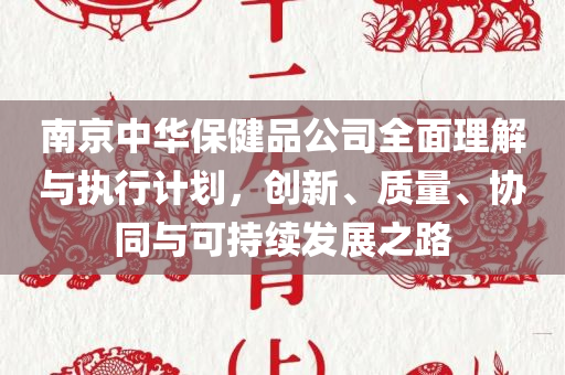 南京中华保健品公司全面理解与执行计划，创新、质量、协同与可持续发展之路