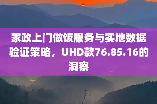 家政上门做饭服务与实地数据验证策略，UHD款76.85.16的洞察