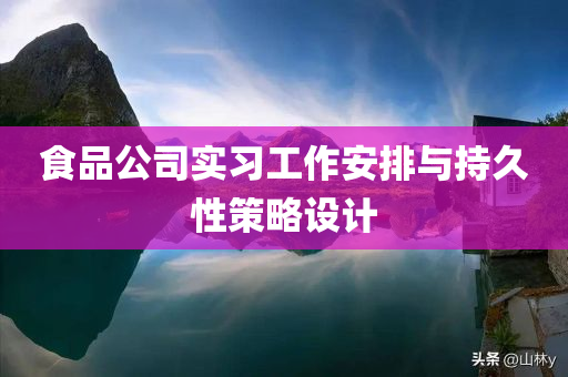 食品公司实习工作安排与持久性策略设计