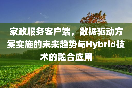 家政服务客户端，数据驱动方案实施的未来趋势与Hybrid技术的融合应用