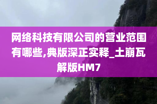 网络科技有限公司的营业范围有哪些,典版深正实释_土崩瓦解版HM7