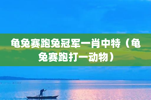 龟兔赛跑兔冠军一肖中特（龟兔赛跑打一动物）