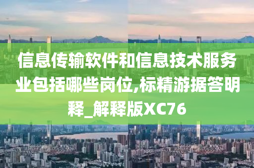 信息传输软件和信息技术服务业包括哪些岗位,标精游据答明释_解释版XC76