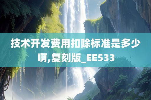 技术开发费用扣除标准是多少啊,复刻版_EE533