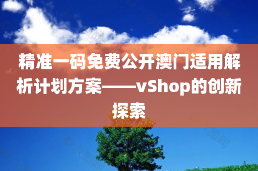 精准一码免费公开澳门适用解析计划方案——vShop的创新探索