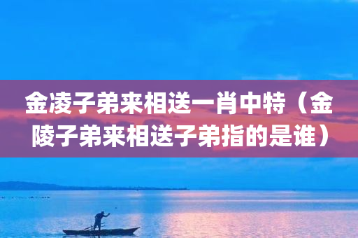 金凌子弟来相送一肖中特（金陵子弟来相送子弟指的是谁）