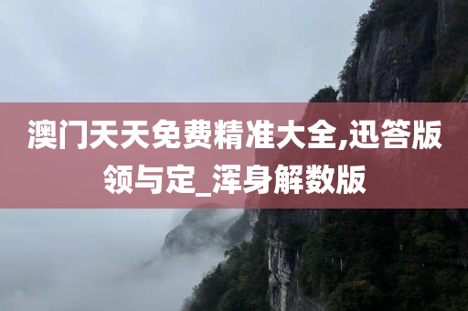 澳门天天免费精准大全,迅答版领与定_浑身解数版