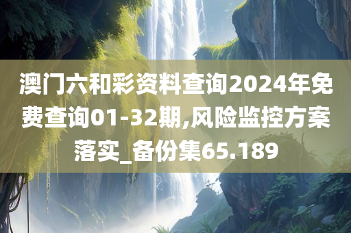 澳门六和彩资料查询2024年免费查询01-32期,风险监控方案落实_备份集65.189