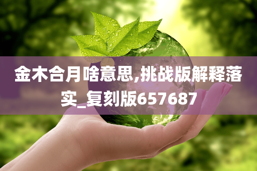 金木合月啥意思,挑战版解释落实_复刻版657687