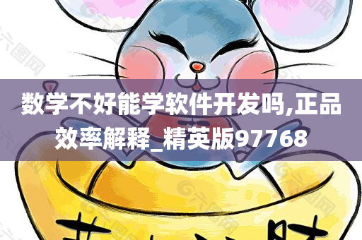 数学不好能学软件开发吗,正品效率解释_精英版97768