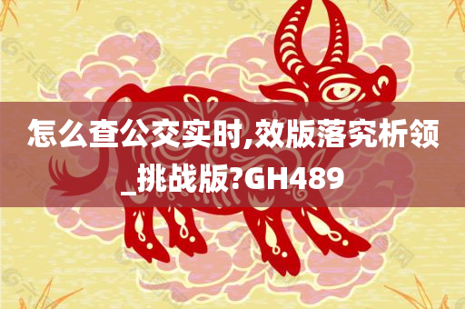 怎么查公交实时,效版落究析领_挑战版?GH489