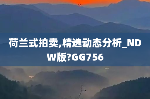 荷兰式拍卖,精选动态分析_NDW版?GG756