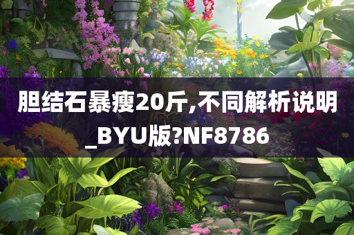 胆结石暴瘦20斤,不同解析说明_BYU版?NF8786