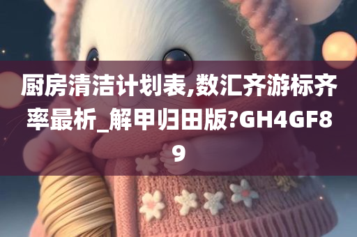 厨房清洁计划表,数汇齐游标齐率最析_解甲归田版?GH4GF89