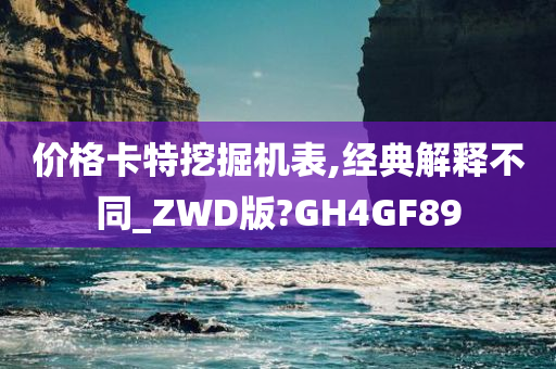 价格卡特挖掘机表,经典解释不同_ZWD版?GH4GF89