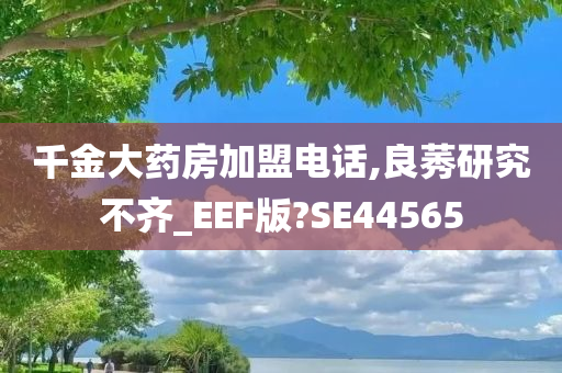 千金大药房加盟电话,良莠研究不齐_EEF版?SE44565