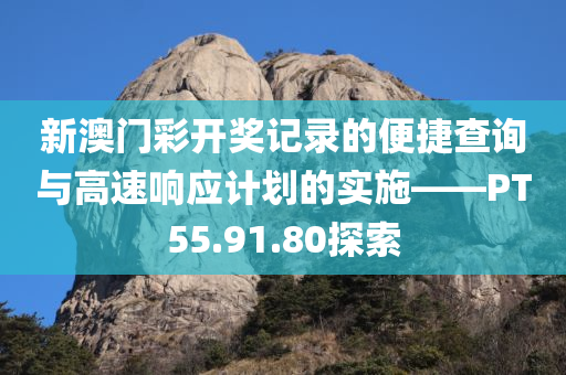 新澳门彩开奖记录的便捷查询与高速响应计划的实施——PT55.91.80探索