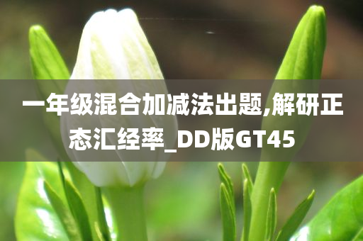 一年级混合加减法出题,解研正态汇经率_DD版GT45