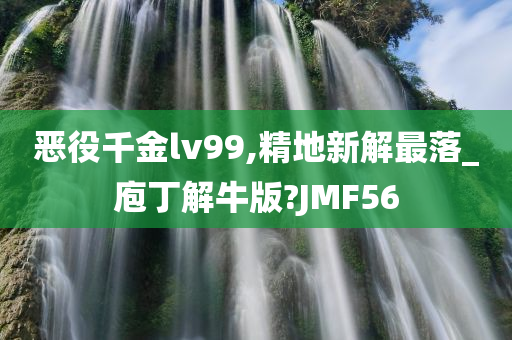 恶役千金lv99,精地新解最落_庖丁解牛版?JMF56