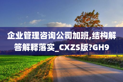 企业管理咨询公司加班,结构解答解释落实_CXZS版?GH9