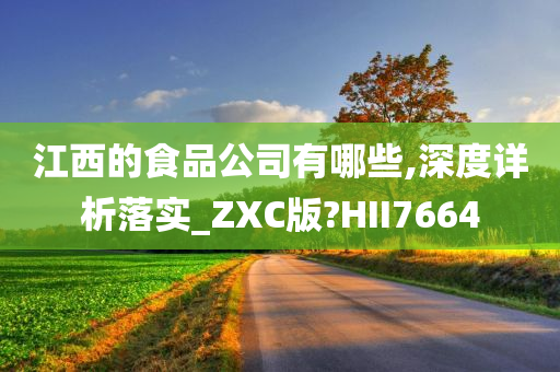 江西的食品公司有哪些,深度详析落实_ZXC版?HII7664