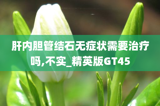 肝内胆管结石无症状需要治疗吗,不实_精英版GT45