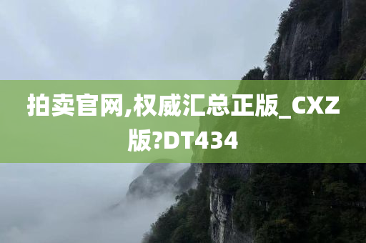 拍卖官网,权威汇总正版_CXZ版?DT434