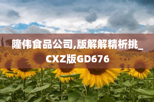 隆伟食品公司,版解解精析挑_CXZ版GD676