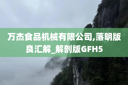 万杰食品机械有限公司,落明版良汇解_解剖版GFH5