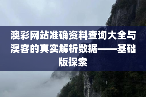 澳彩网站准确资料查询大全与澳客的真实解析数据——基础版探索