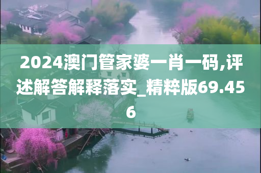 2024澳门管家婆一肖一码,评述解答解释落实_精粹版69.456