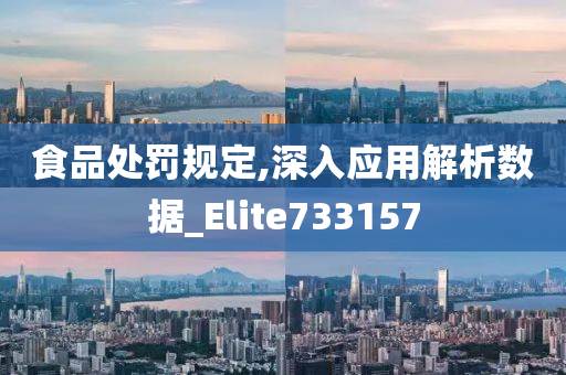 食品处罚规定,深入应用解析数据_Elite733157