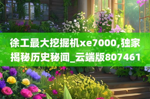 徐工最大挖掘机xe7000,独家揭秘历史秘闻_云端版807461