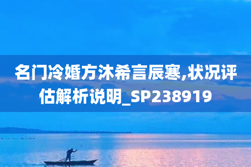 名门冷婚方沐希言辰寒,状况评估解析说明_SP238919