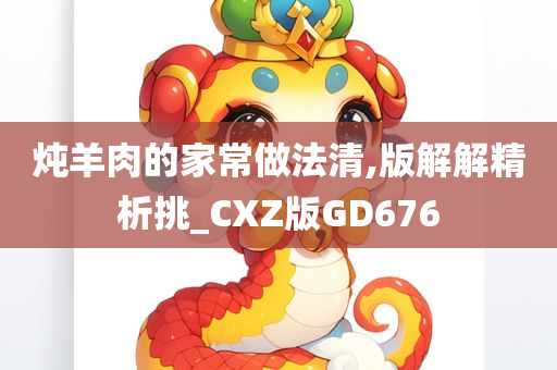 炖羊肉的家常做法清,版解解精析挑_CXZ版GD676