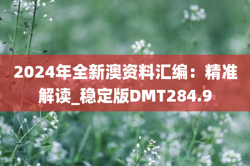 2024年全新澳资料汇编：精准解读_稳定版DMT284.9