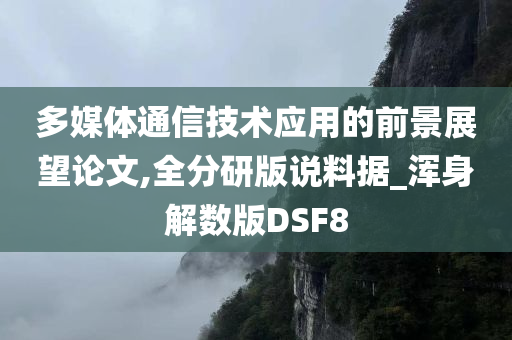 多媒体通信技术应用的前景展望论文,全分研版说料据_浑身解数版DSF8