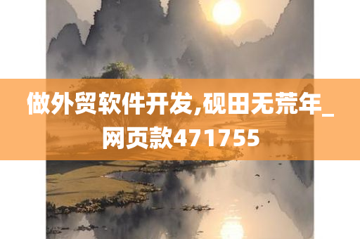 做外贸软件开发,砚田无荒年_网页款471755