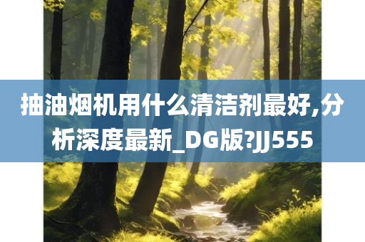 抽油烟机用什么清洁剂最好,分析深度最新_DG版?JJ555