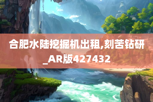 合肥水陆挖掘机出租,刻苦钻研_AR版427432