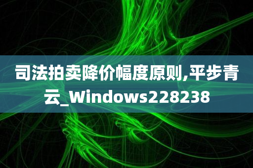 司法拍卖降价幅度原则,平步青云_Windows228238