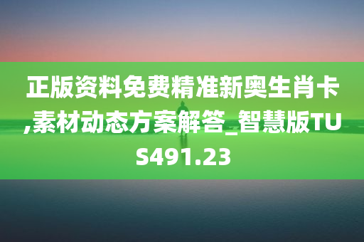 正版资料免费精准新奥生肖卡,素材动态方案解答_智慧版TUS491.23