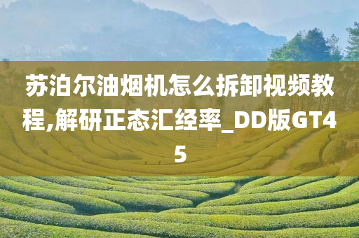 苏泊尔油烟机怎么拆卸视频教程,解研正态汇经率_DD版GT45