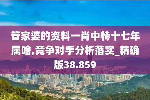 管家婆的资料一肖中特十七年属啥,竞争对手分析落实_精确版38.859